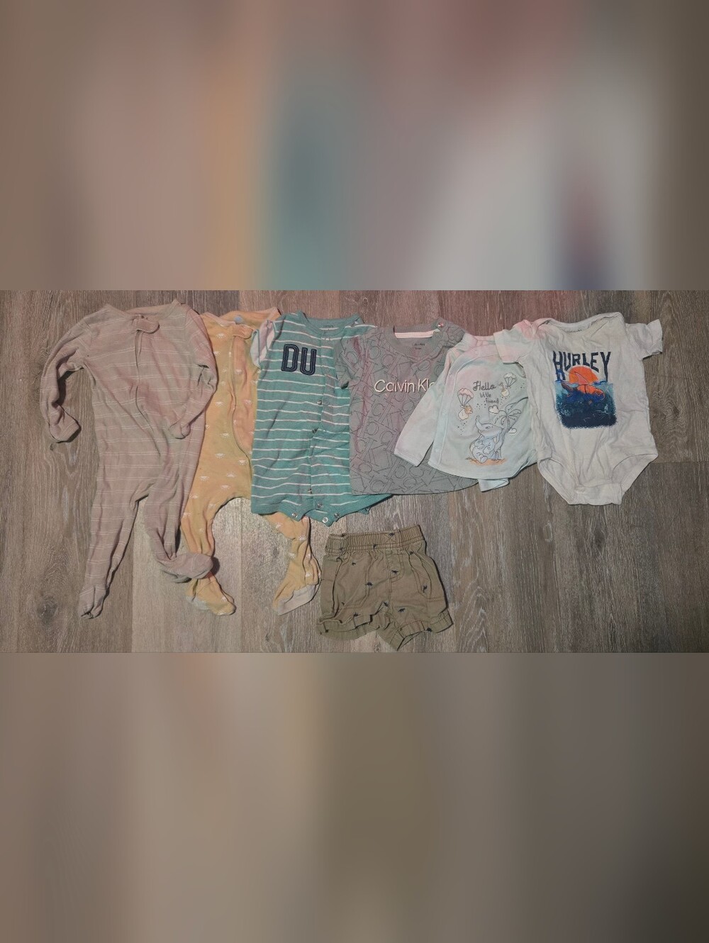 Hurley White Short Sleeve Baby Tee with Surf Graphic
